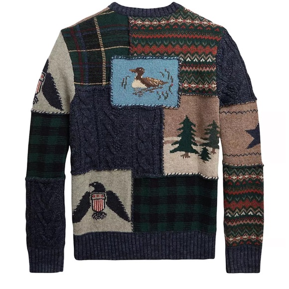 Polo RL Patchwork Knit Sweater - Picture 2 of 2